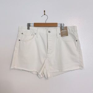 Madewell White Jean Shorts